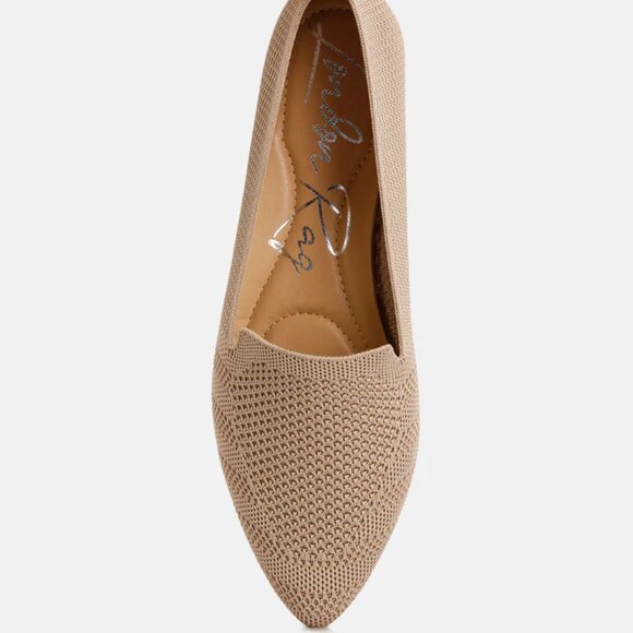 London Rag Akili Knit Beige Textile Solid Flats/NIB/9 - Picture 4 of 11